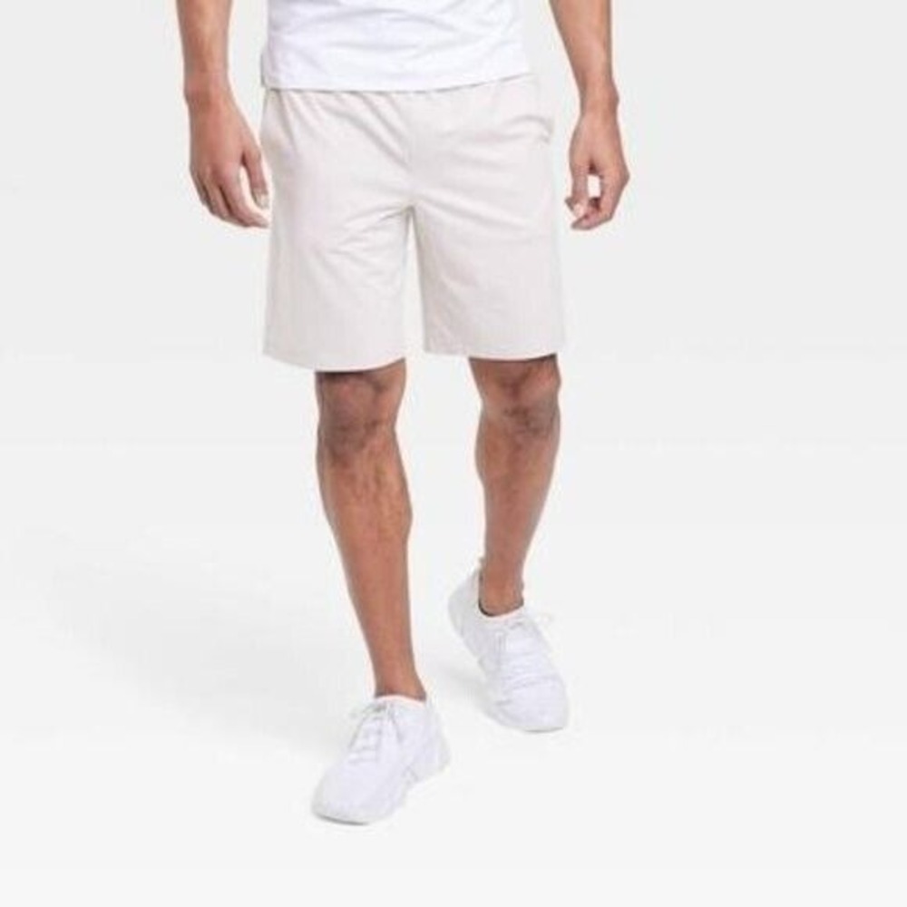 All In Motion Men's‎ Soft Stretch Shorts 9", Stone Grey, Size XXL, NWT